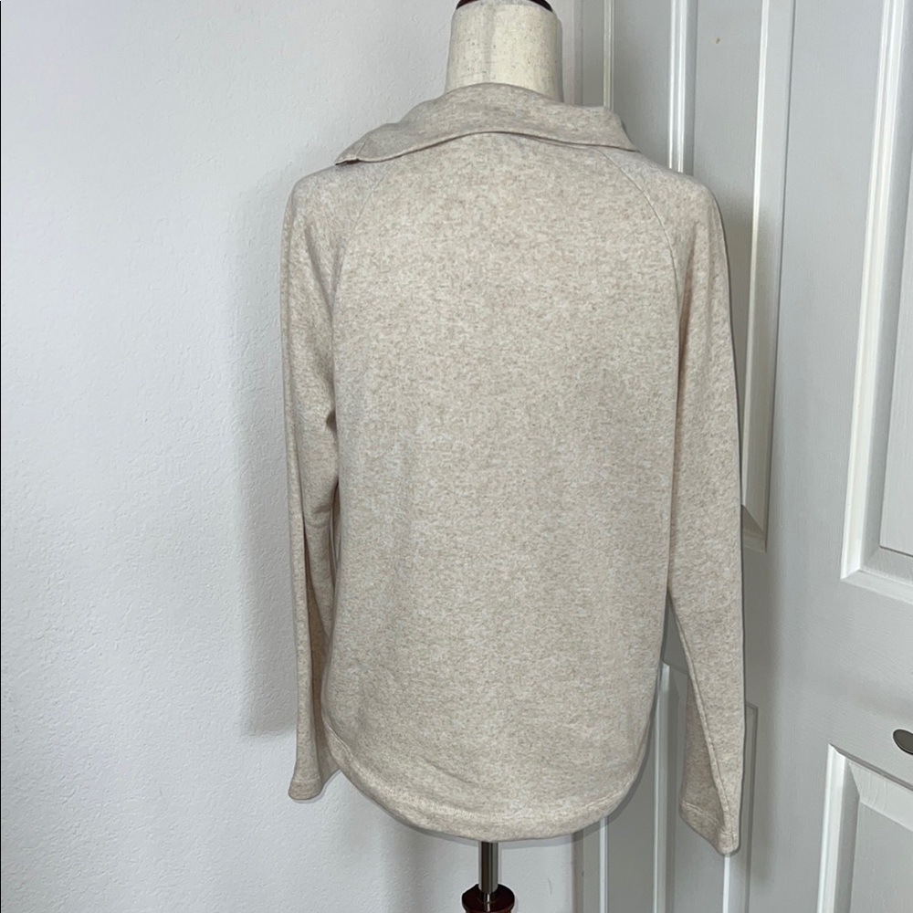 J. Crew Cream Cowl Neck Sweater with Relaxed Fit - Picture 11 of 14